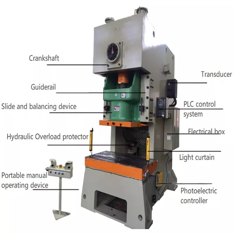 Hoge Precisie Pneumatische Single Crank Stempelen Power Press Ponsmachine